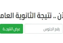 نتيجة الثانوية العامة مصر 2024